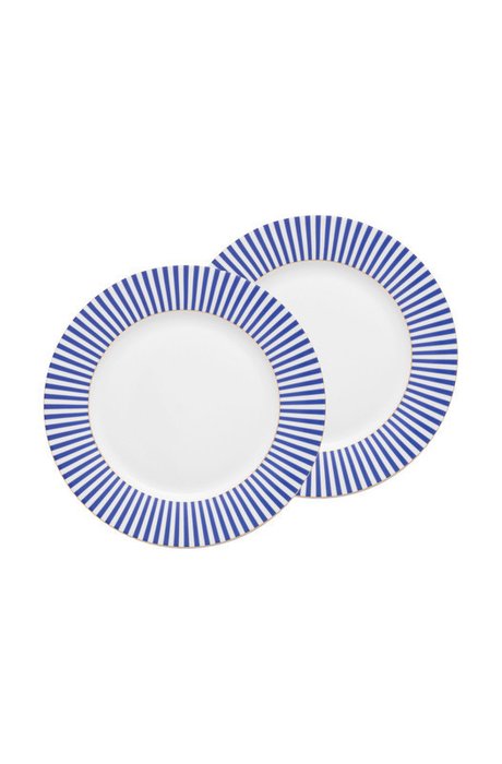 Набор из двух тарелок Royal сине-белого цвета - купить Тарелки по цене 3881.0