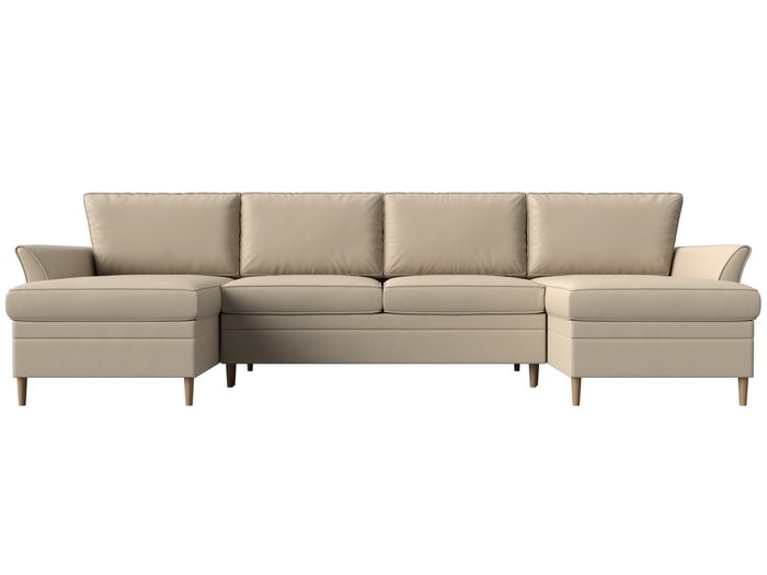 Угловой диван-кровать София бежевого цвета (экокожа) - купить Угловые диваны по цене 87990.0