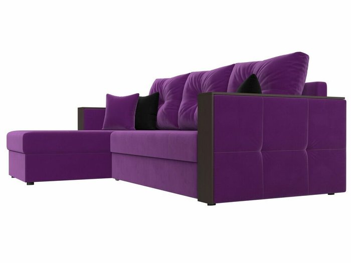 Угловой диван-кровать Валенсия фиолетового цвета левый угол - лучшие Угловые диваны в INMYROOM