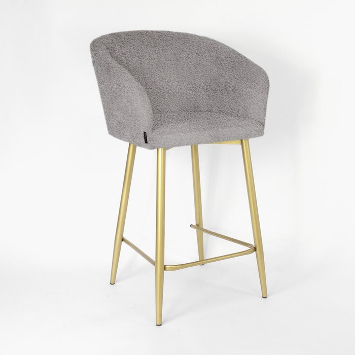 Барный стул Гарда серо-золотого цвета