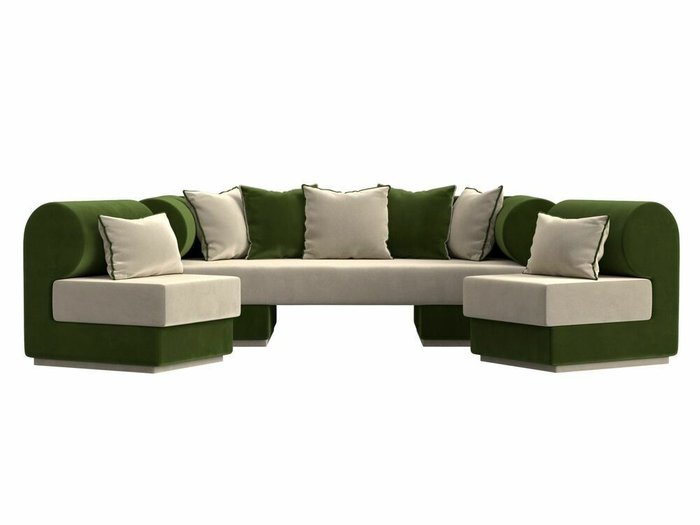 Набор мягкой мебели Кипр 3 зелено-бежевого цвета - купить Комплекты мягкой мебели по цене 95997.0