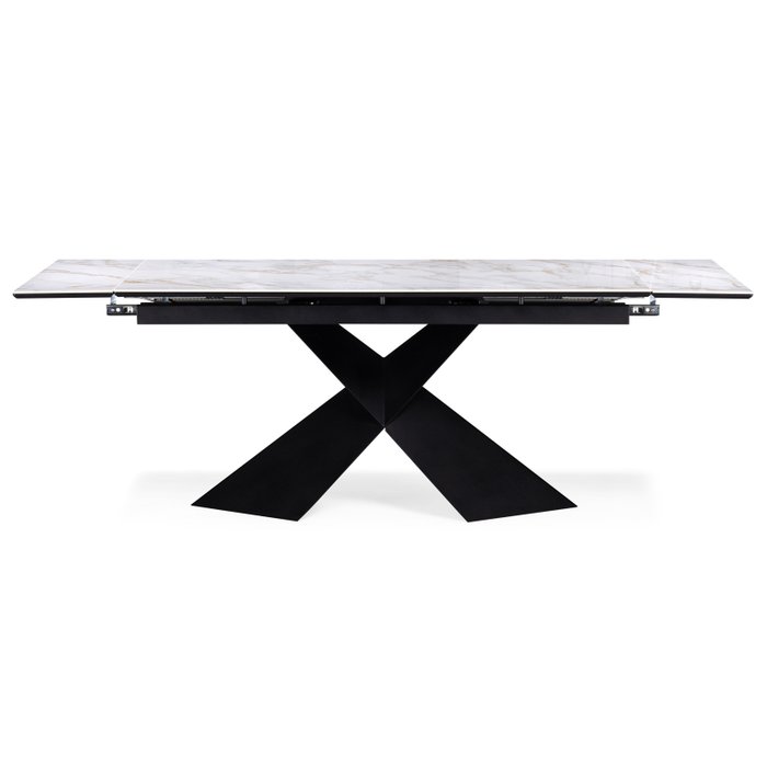 Раскладной обеденный стол Хасселвуд черного цвета - лучшие Обеденные столы в INMYROOM