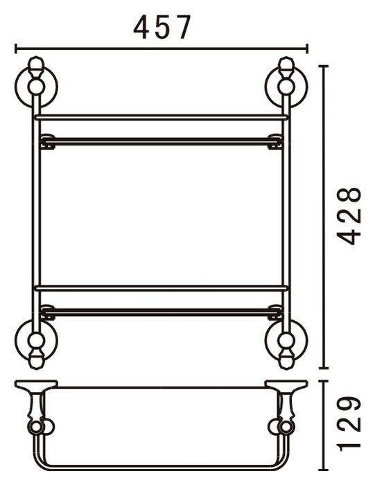 Полка Artamp;Max Antic Crystal AM-2682BSJ-Br - лучшие Полки для ванной в INMYROOM