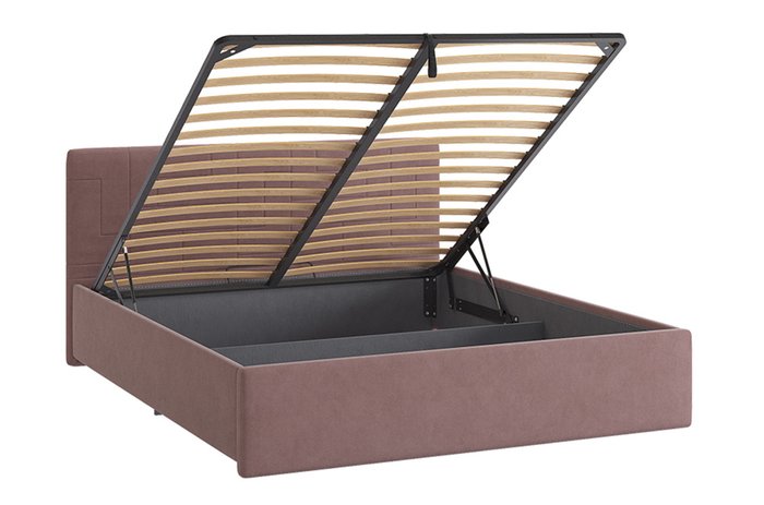 Кровать Лора 2 160х200 пудрового цвета с подъемным механизмом - лучшие Кровати для спальни в INMYROOM