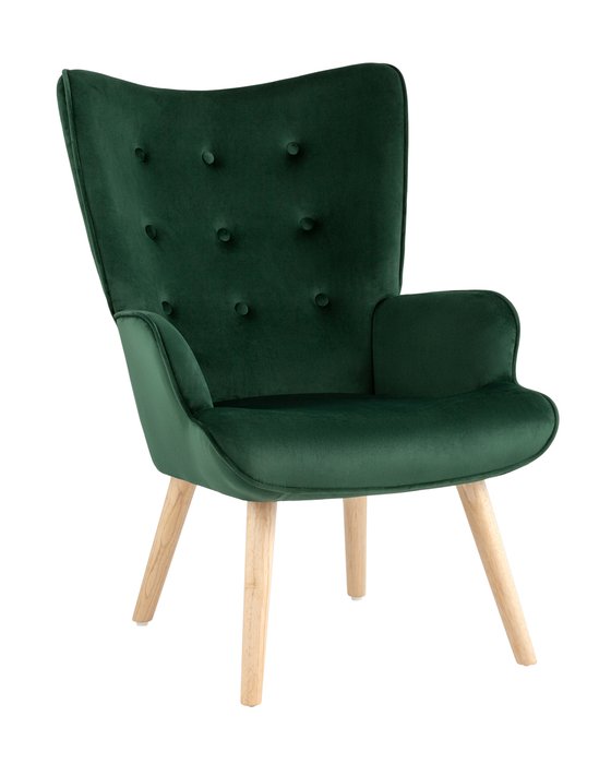Кресло Хью темно-зеленого цвета