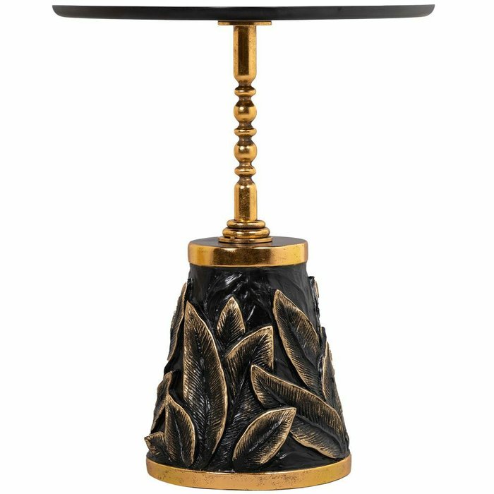 Кофейный стол Арт Leaves черно-золотого цвета - лучшие Кофейные столики в INMYROOM