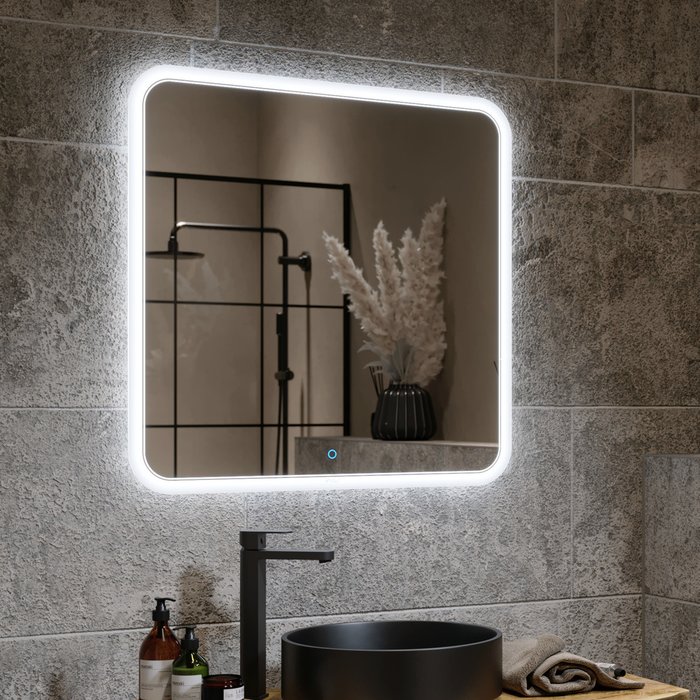 Настенное зеркало Anna 70х80 с подсветкой  - лучшие Настенные зеркала в INMYROOM