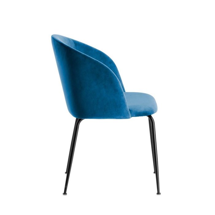 Мягкий стул Ludelina blue velvet синего цвета - купить Обеденные стулья по цене 15990.0