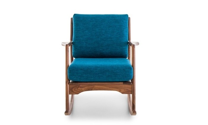Кресло-качалка синего цвета - купить Интерьерные кресла по цене 63300.0