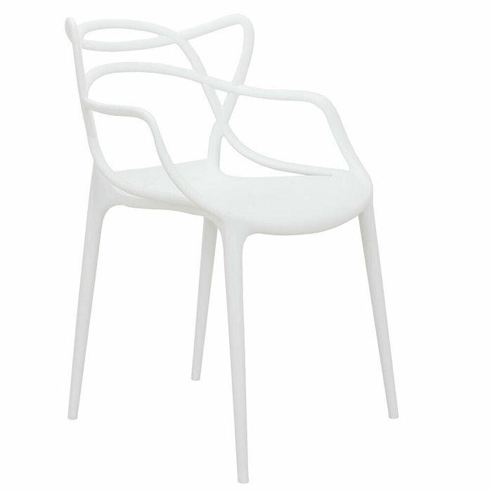 Набор из двух стульев белого цвета с подлокотниками - купить Обеденные стулья по цене 8400.0