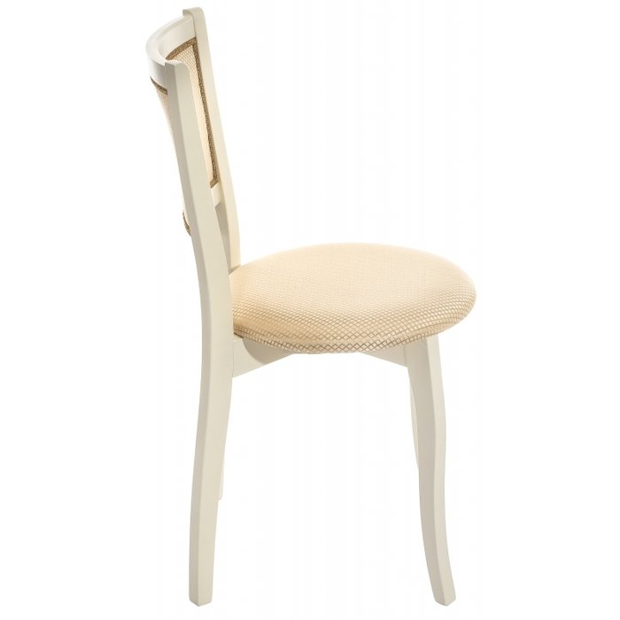 Обеденный стул Валери патина из массива молочного цвета - лучшие Обеденные стулья в INMYROOM
