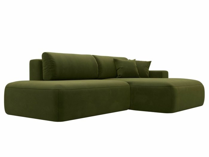 Угловой диван-кровать Лига 036 Модерн зеленого цвета правый угол - лучшие Угловые диваны в INMYROOM