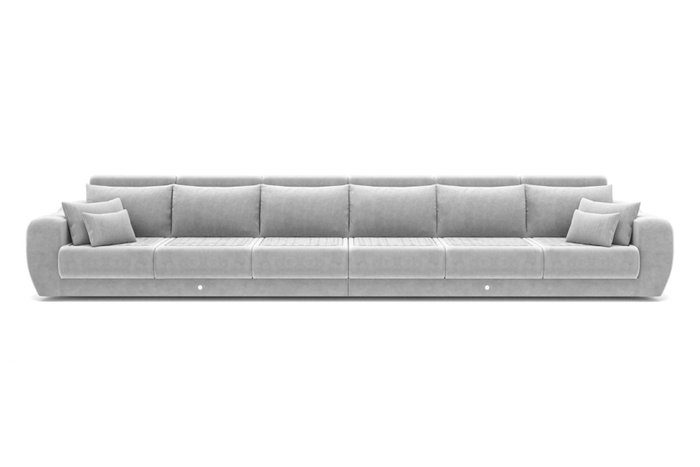 Модульный диван-кровать светло-серого цвета