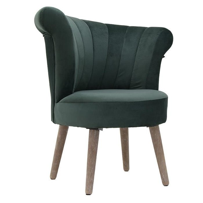Кресло в ткани зеленого цвета