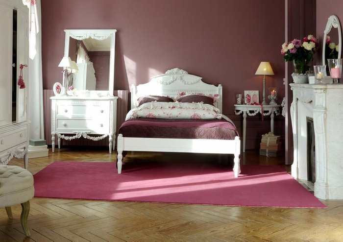 Кровать Будуар белого цвета 120х190   - купить Кровати для спальни по цене 120530.0