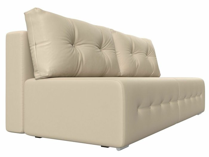 Прямой диван-кровать Лондон бежевого цвета (экокожа) - лучшие Прямые диваны в INMYROOM