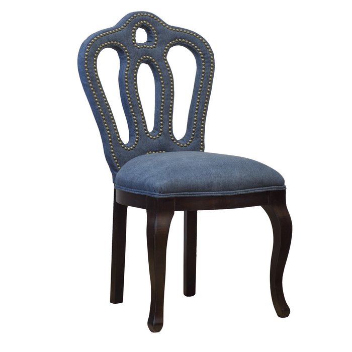 Стул серо-голубой велюровый - купить Обеденные стулья по цене 11340.0