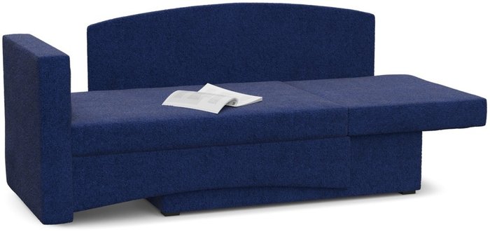 Диван-кровать Принц Корфу темно-синего цвета  - лучшие Прямые диваны в INMYROOM