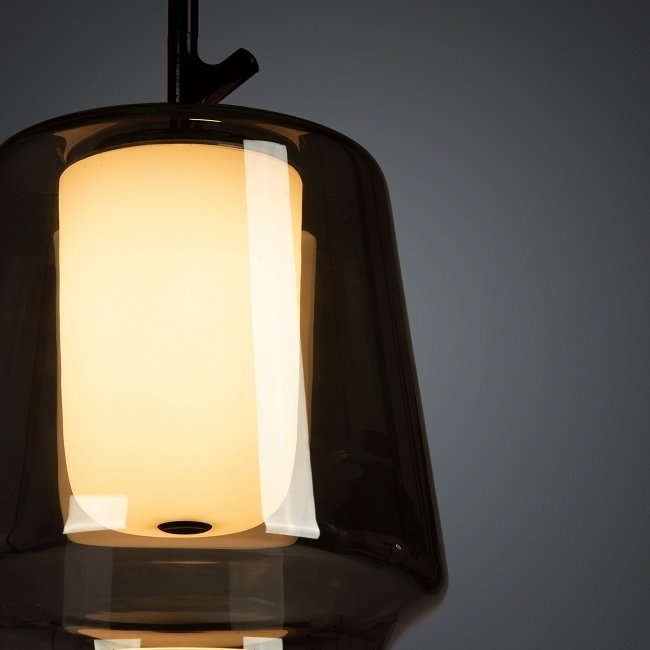 Подвесной светильник Melt со стеклом серого цвета - лучшие Подвесные светильники в INMYROOM