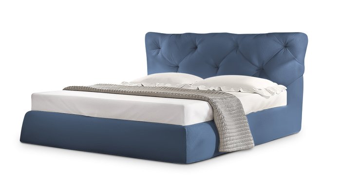 Кровать Тесей 160х200 синего цвета