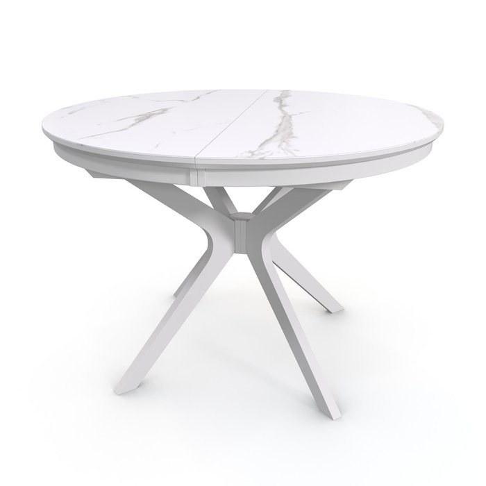 Раздвижной обеденный стол Verona 110 CC белого цвета - лучшие Обеденные столы в INMYROOM