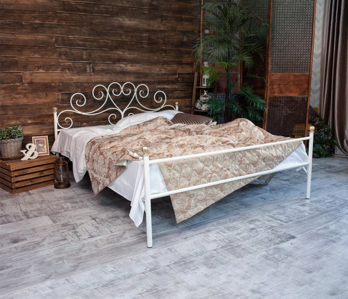 Кровать Кармен 140х200 белого цвета - лучшие Кровати для спальни в INMYROOM