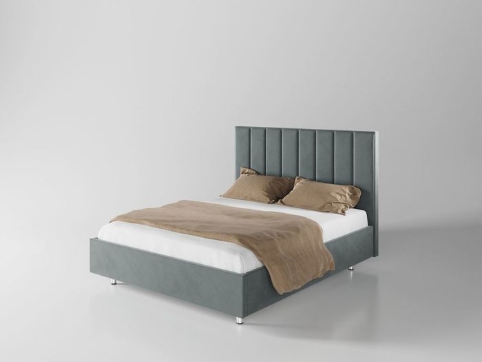 Кровать Параллель 160х200 серого цвета