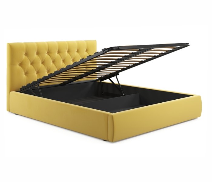 Кровать Verona 140х200 с подъемным механизмом желтого цвета - лучшие Кровати для спальни в INMYROOM