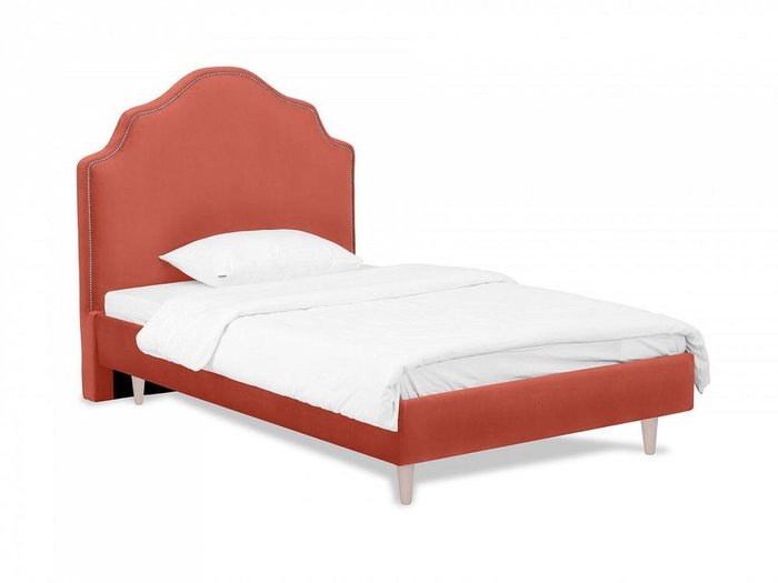 Кровать Princess II L 120х200 кораллового цвета - купить Кровати для спальни по цене 39140.0
