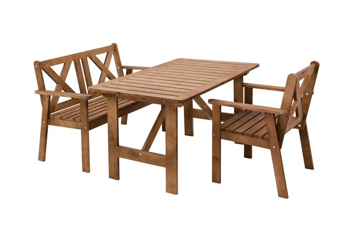 Стол садовый Копенгаген коричневого цвета - купить Садовые столы по цене 9150.0