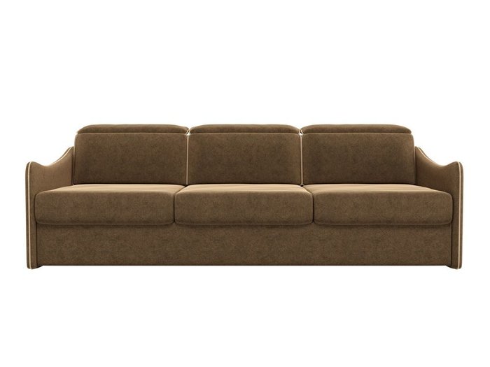 Прямой диван-кровать Скарлетт коричневого цвета - купить Прямые диваны по цене 38990.0