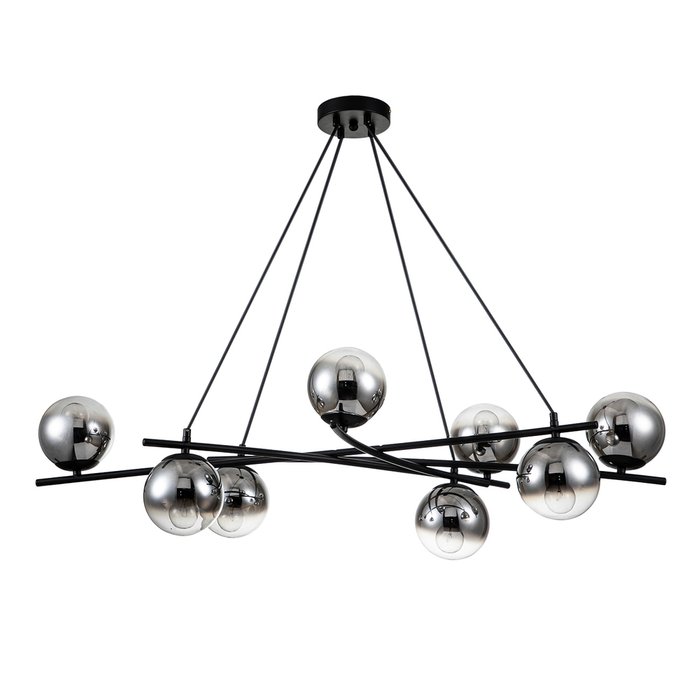 Подвесная люстра Balance 1119/8S Black (стекло, цвет дымчатый) - купить Подвесные люстры по цене 20650.0 Подвесная люстра Balance 1119/8S Black (стекло, цвет дымчатый) - купить Подвесные люстры по цене 20650.0