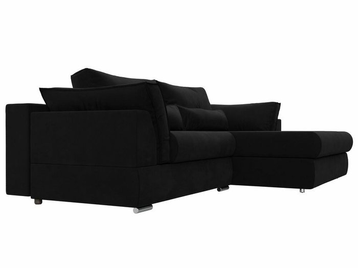 Угловой диван-кровать Пекин черного цвета угол правый - лучшие Угловые диваны в INMYROOM