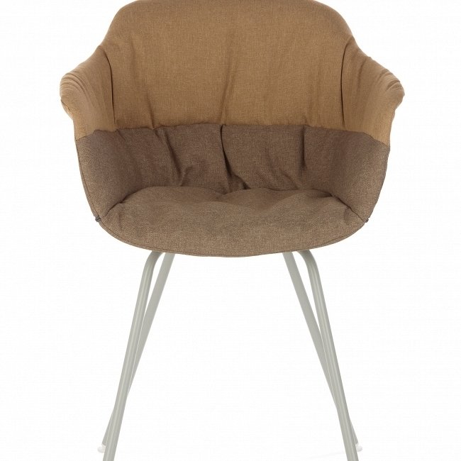 Стул коричневого цвета с металлическими ножками - лучшие Обеденные стулья в INMYROOM