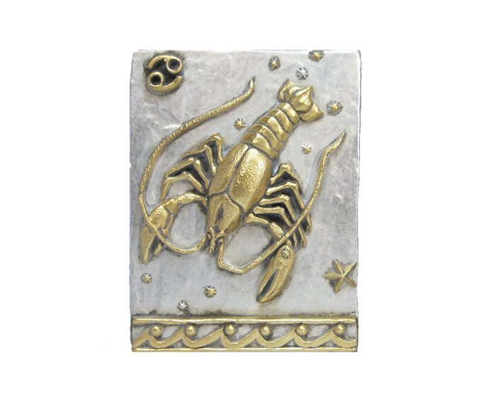 Панно Знак зодиака РАК (серебряно-золотой)