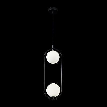 Подвесной светильник Ring черного цвета с белыми плафонами - купить Потолочные светильники по цене 4800.0