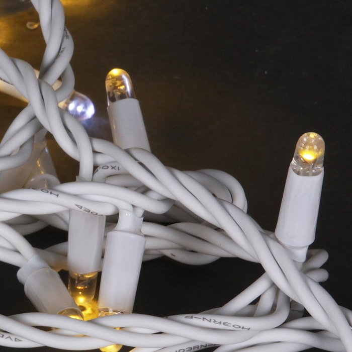 A-504 WW/W FLASH гирлянда светодиодная, белый провод 10м, 100LED, 24V, морозоустойчивая, влагозащищ. - лучшие Гирлянды в INMYROOM