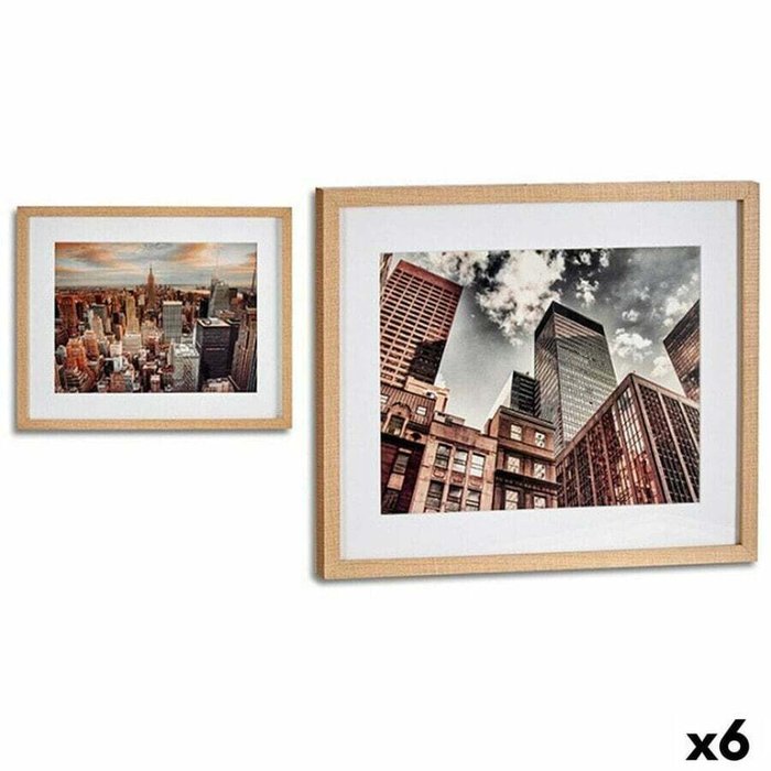 Картина Сооружение Деревянный Cтекло 43 x 3 x 53 cm (6 штук) Картина Сооружение Деревянный Cтекло 43 x 3 x 53 cm (6 штук)