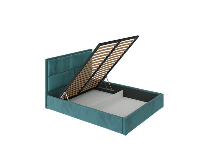 Кровать с подъемным механизмом Madison 160х200 бирюзового цвета - купить Кровати для спальни по цене 39500.0