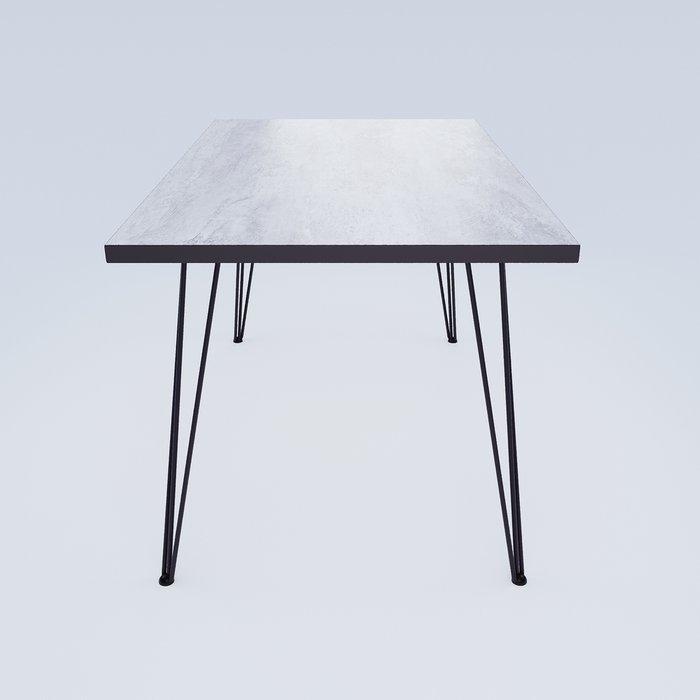 Обеденный стол 90 серого цвета с антрацитовой кромкой  - лучшие Обеденные столы в INMYROOM