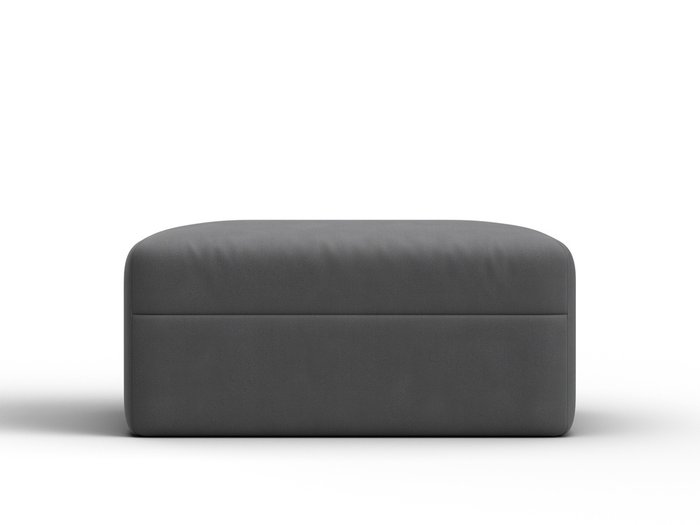 Пуф Лига-060 серого цвета (замша)