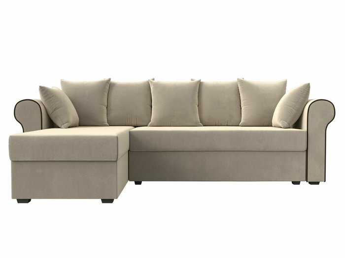 Угловой диван-кровать Рейн бежевого цвета левый угол - купить Угловые диваны по цене 33999.0