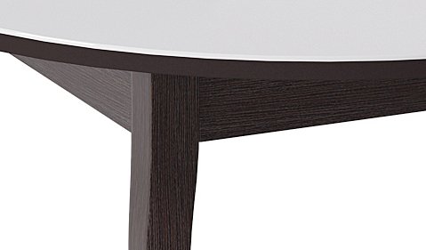Стол обеденный раздвижной бело-коричневого цвета - купить Обеденные столы по цене 26610.0