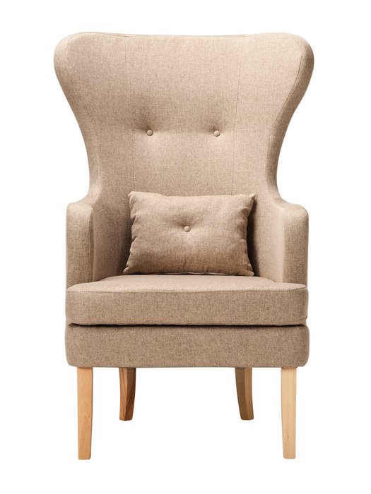 Кресло Хилтон Сканди Браун бежевого цвета - лучшие Интерьерные кресла в INMYROOM