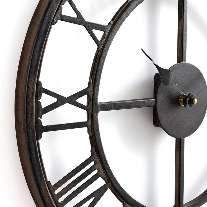 Часы настенные из металла Zivos темно-коричневого цвета - купить Часы по цене 4764.0