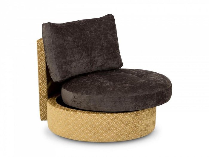 Кресло Wing Round темно-коричневого цвета - лучшие Интерьерные кресла в INMYROOM