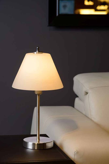 Настольная лампа Touch Two 12561/21/12 (стекло, цвет белый) - лучшие Настольные лампы в INMYROOM