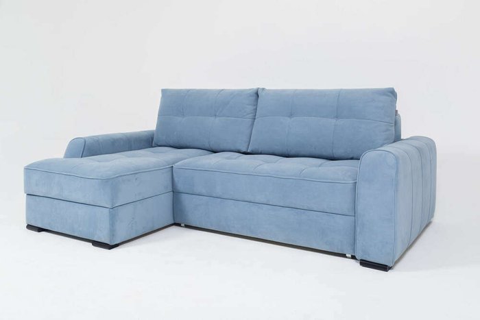 Угловой диван-кровать Soft II голубого цвета (левый) - купить Угловые диваны по цене 95380.0