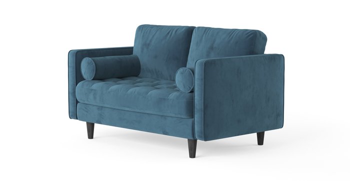 Двухместный раскладной диван Scott MTR голубой - купить Прямые диваны по цене 62100.0