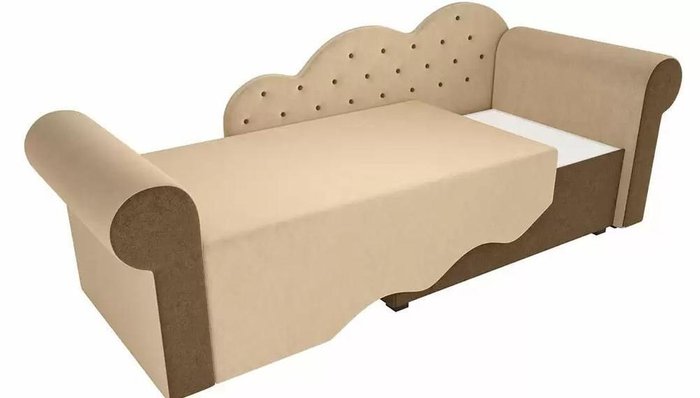 Диван-кровать Тедди коричнево-бежевого цвета  - купить Прямые диваны по цене 21290.0